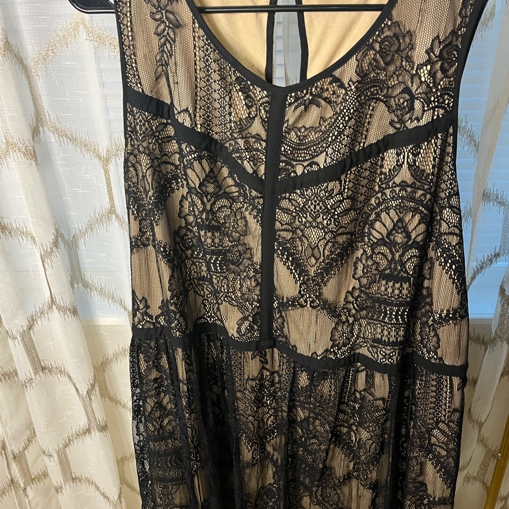 Maurices Black and Cream Lace Dress
